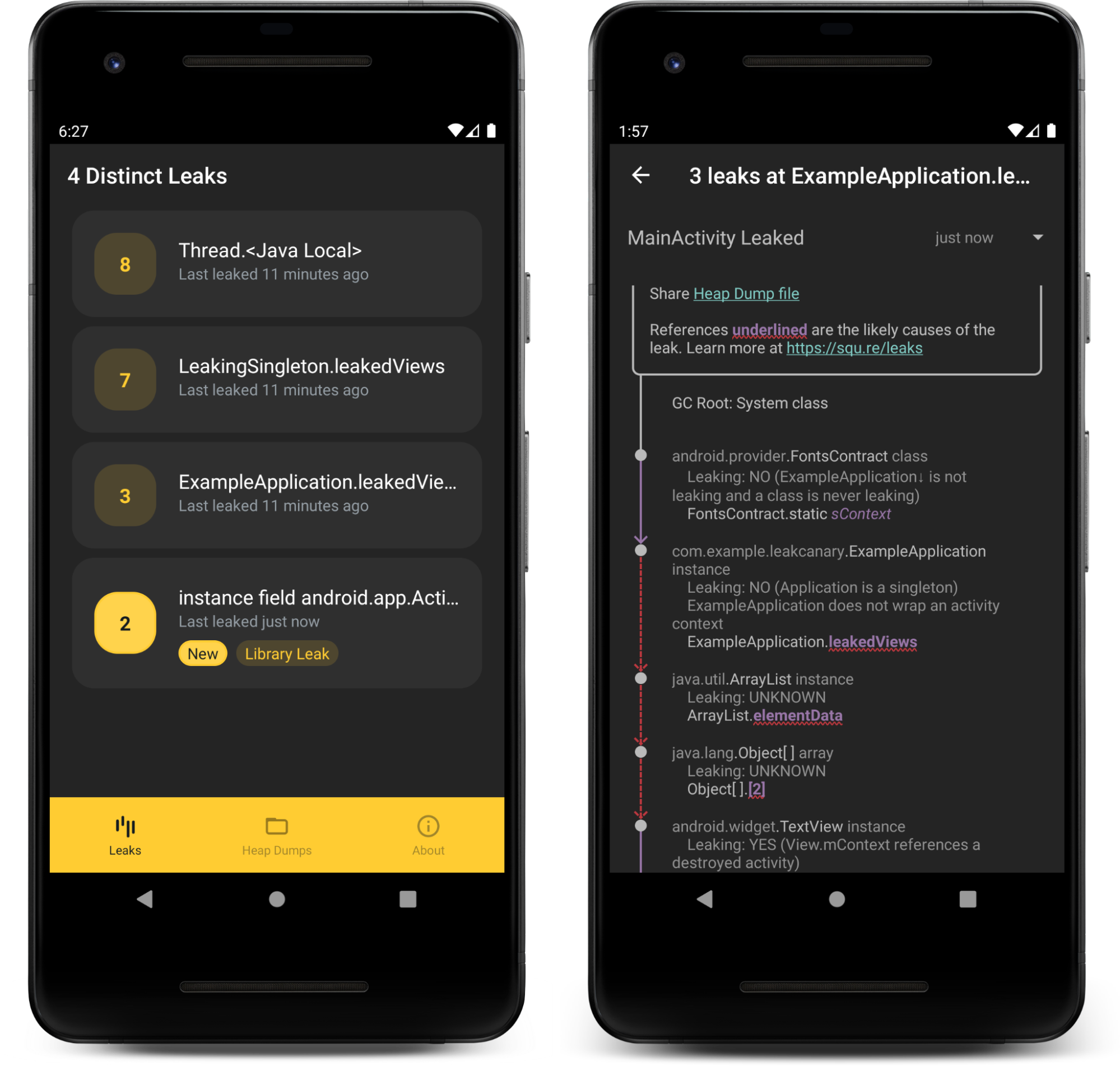 LeakCanary - Developer toolbox for native Android and iOS app development
